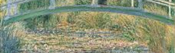 モネの家の太鼓橋とおサル